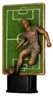 Figúrka odlievaná futbal RFST3055/BR/GN, výška 23 cm