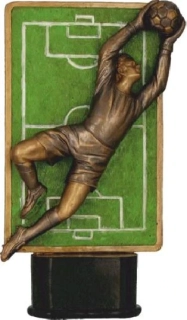 Figúrka odlievaná futbal brankár RFST3057/BR/GN, výška 23 cm